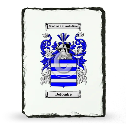 Defoudre Coat of Arms Slate