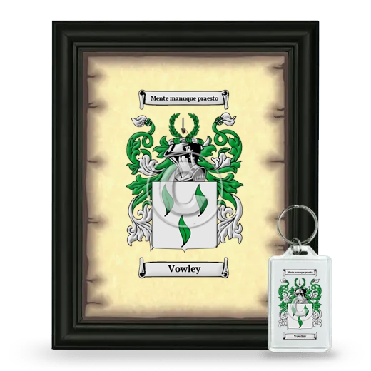 Vowley Framed Coat of Arms and Keychain - Black