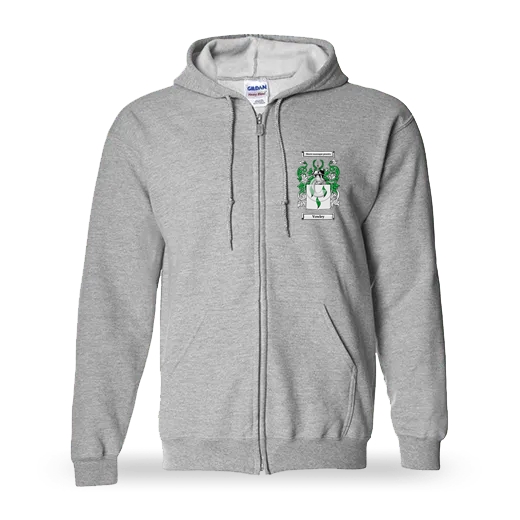 Vowley Unisex Coat of Arms Zip Sweatshirt