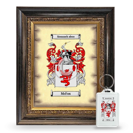 McFox Framed Coat of Arms and Keychain - Heirloom