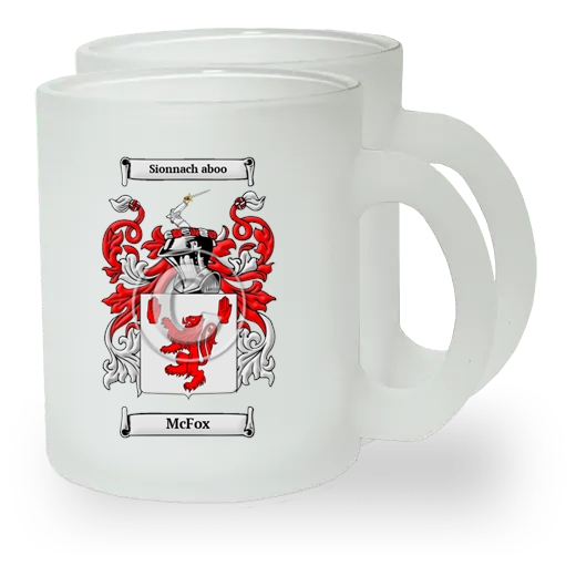 McFox Pair of Frosted Glass Mugs