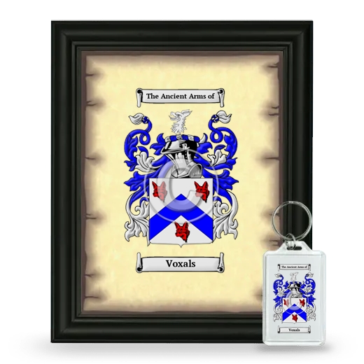 Voxals Framed Coat of Arms and Keychain - Black