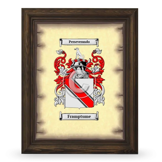 Framptume Coat of Arms Framed - Brown