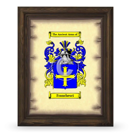 Franchesci Coat of Arms Framed - Brown