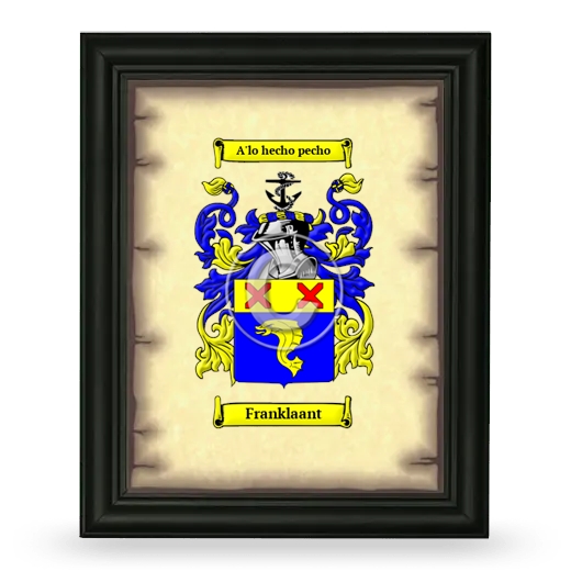 Franklaant Coat of Arms Framed - Black