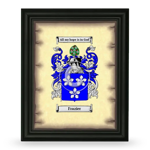 Frazier Coat of Arms Framed - Black