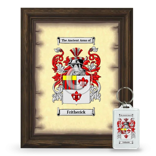 Fritherick Framed Coat of Arms and Keychain - Brown