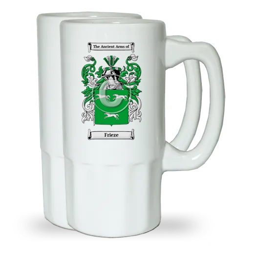 Frieze Pair of Beer Steins