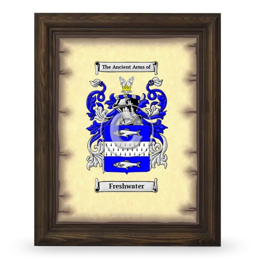 Freshwater Coat of Arms Framed - Brown