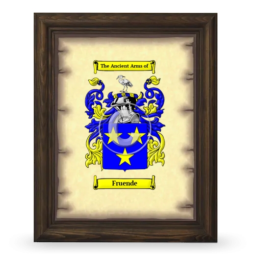 Fruende Coat of Arms Framed - Brown