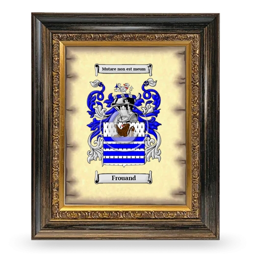 Frouand Coat of Arms Framed - Heirloom