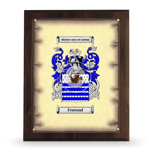 Frueand Coat of Arms Plaque