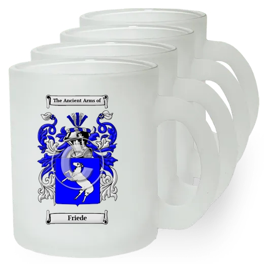 Friede Set of 4 Frosted Glass Mugs