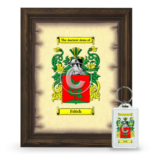 Fritch Framed Coat of Arms and Keychain - Brown