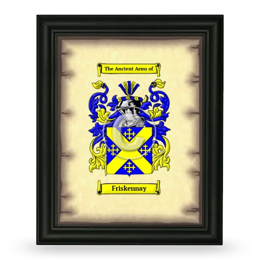 Friskennay Coat of Arms Framed - Black