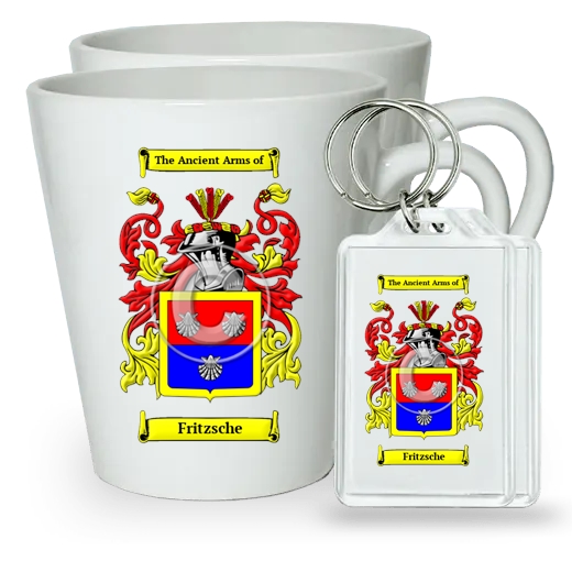 Fritzsche Pair of Latte Mugs and Pair of Keychains