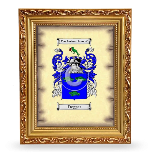 Froggat Coat of Arms Framed - Gold