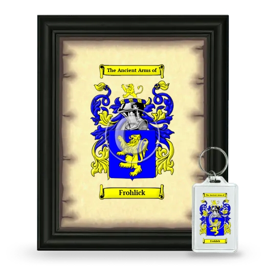 Frohlick Framed Coat of Arms and Keychain - Black