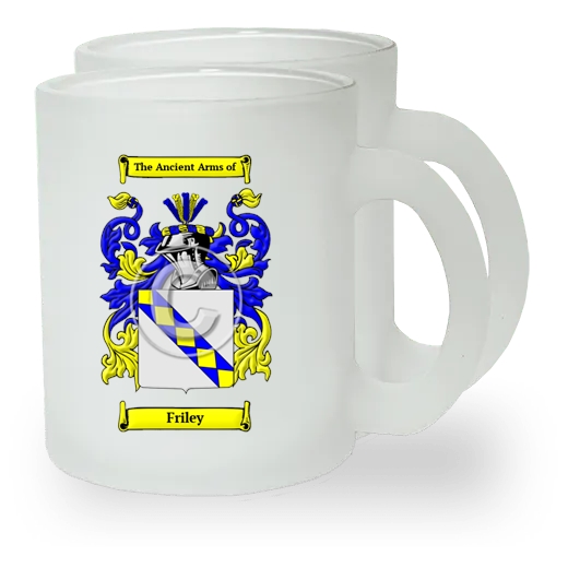 Friley Pair of Frosted Glass Mugs