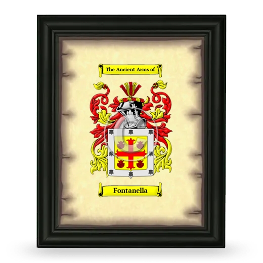 Fontanella Coat of Arms Framed - Black