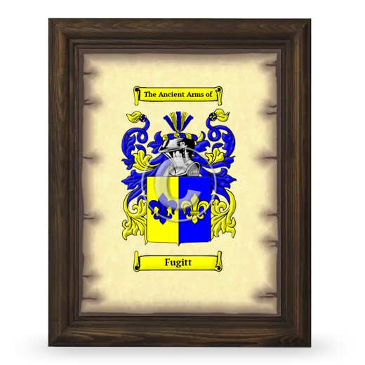 Fugitt Coat of Arms Framed - Brown