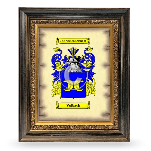 Volbach Coat of Arms Framed - Heirloom