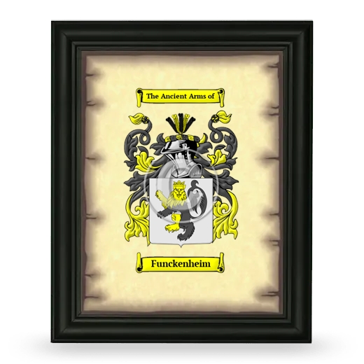 Funckenheim Coat of Arms Framed - Black