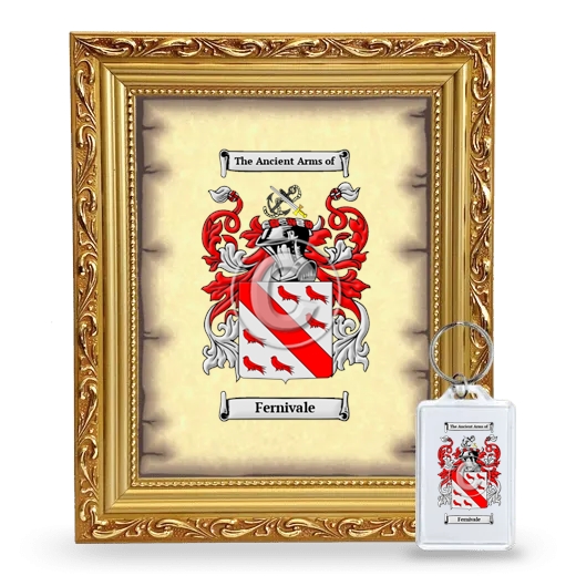 Fernivale Framed Coat of Arms and Keychain - Gold