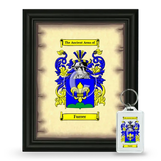 Furrer Framed Coat of Arms and Keychain - Black