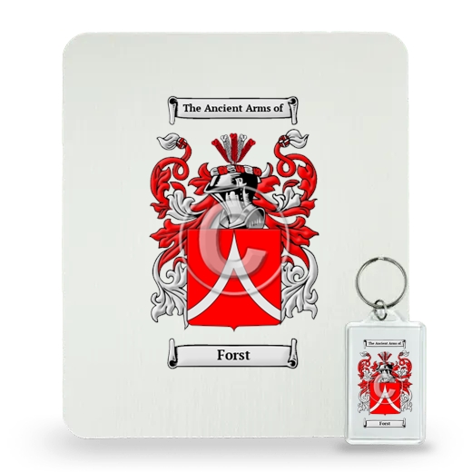 Forst Mouse Pad and Keychain Combo Package