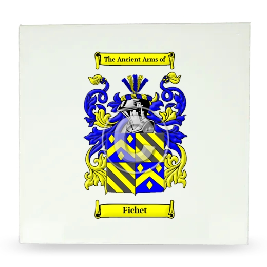 Fichet Large Ceramic Tile with Coat of Arms