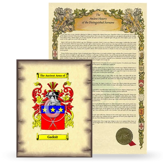 Gadoit Coat of Arms and Surname History Package