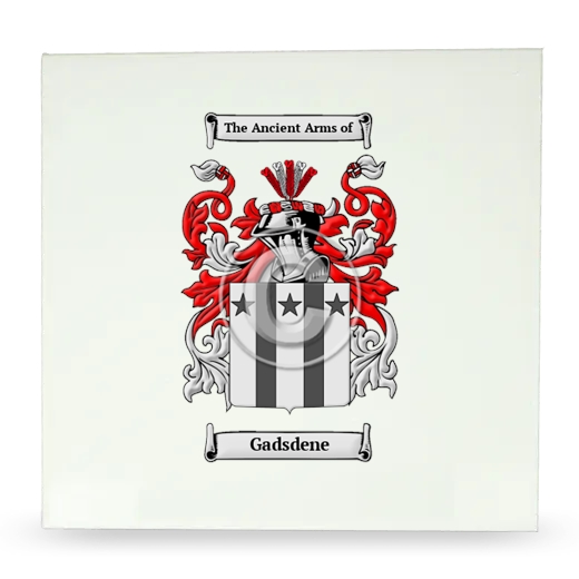 Gadsdene Large Ceramic Tile with Coat of Arms