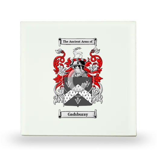 Gadsburay Small Ceramic Tile with Coat of Arms