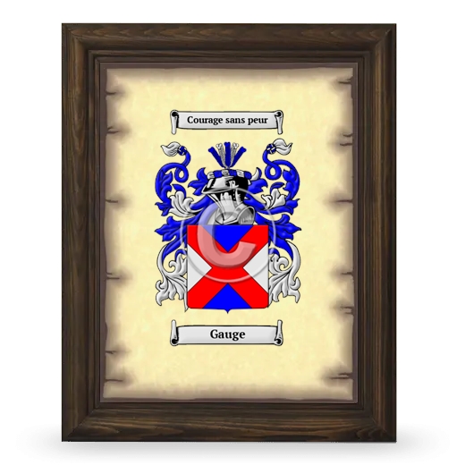 Gauge Coat of Arms Framed - Brown