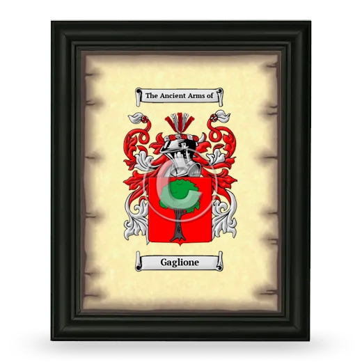 Gaglione Coat of Arms Framed - Black