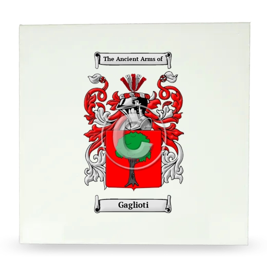 Gaglioti Large Ceramic Tile with Coat of Arms