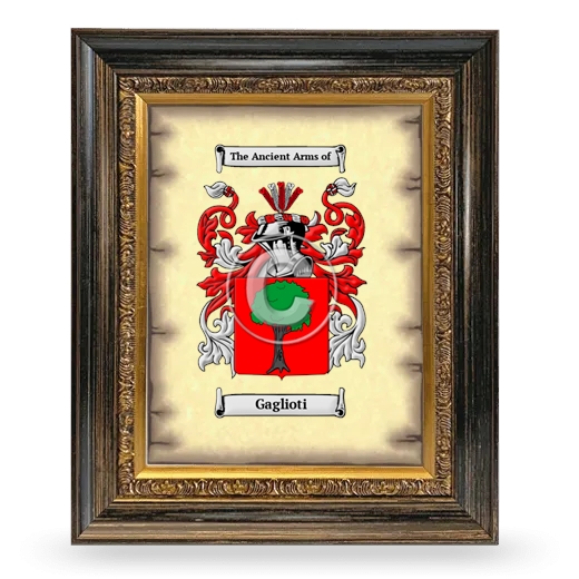 Gaglioti Coat of Arms Framed - Heirloom