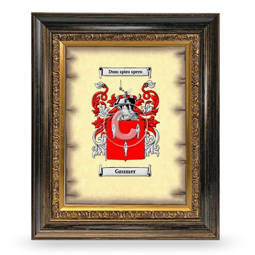 Gaumer Coat of Arms Framed - Heirloom