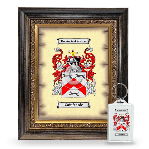 Gainfearde Framed Coat of Arms and Keychain - Heirloom