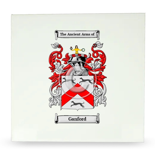Ganford Large Ceramic Tile with Coat of Arms