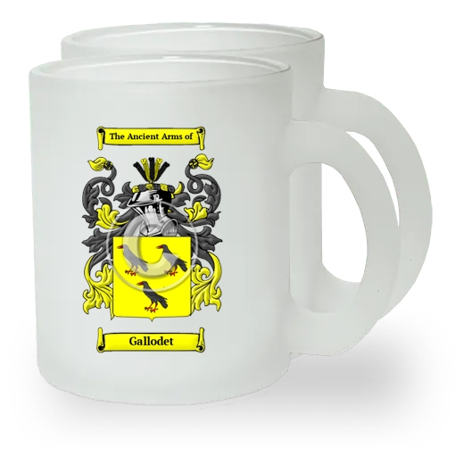 Gallodet Pair of Frosted Glass Mugs