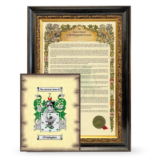 O'Galagher Framed History and Coat of Arms Print - Heirloom