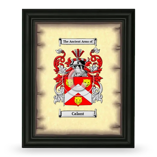 Calant Coat of Arms Framed - Black