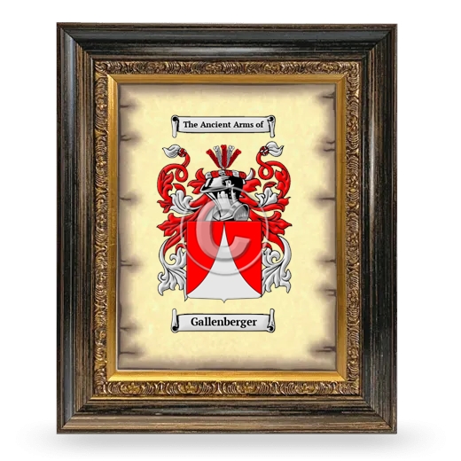 Gallenberger Coat of Arms Framed - Heirloom