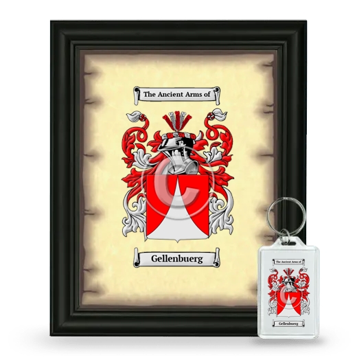 Gellenbuerg Framed Coat of Arms and Keychain - Black