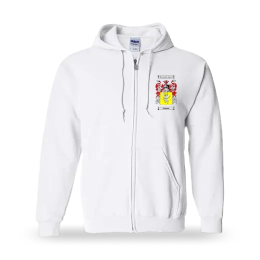 Gomzee Unisex Coat of Arms Zip Sweatshirt - White