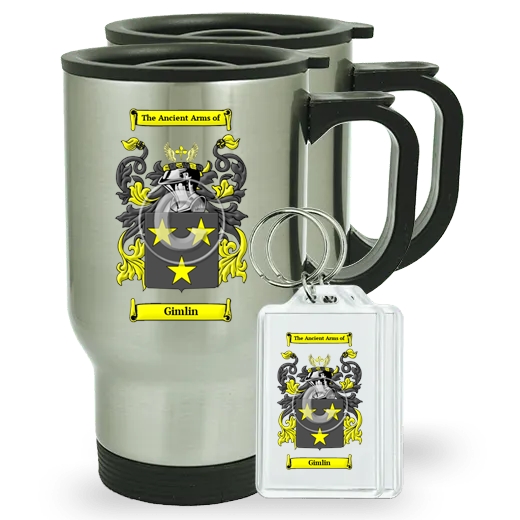 Gimlin Pair of Travel Mugs and pair of Keychains