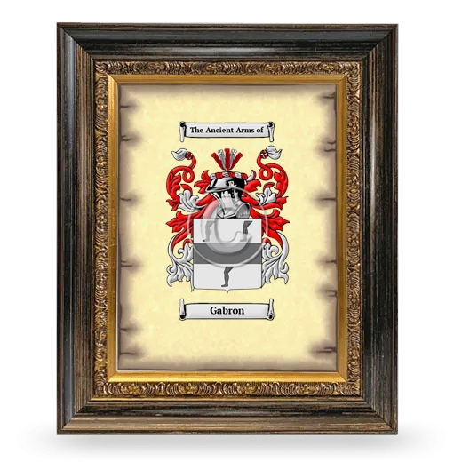 Gabron Coat of Arms Framed - Heirloom