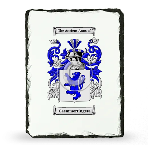 Gaemmertingere Coat of Arms Slate